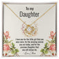 To My Daughter | I Love You - Love Knot Necklace