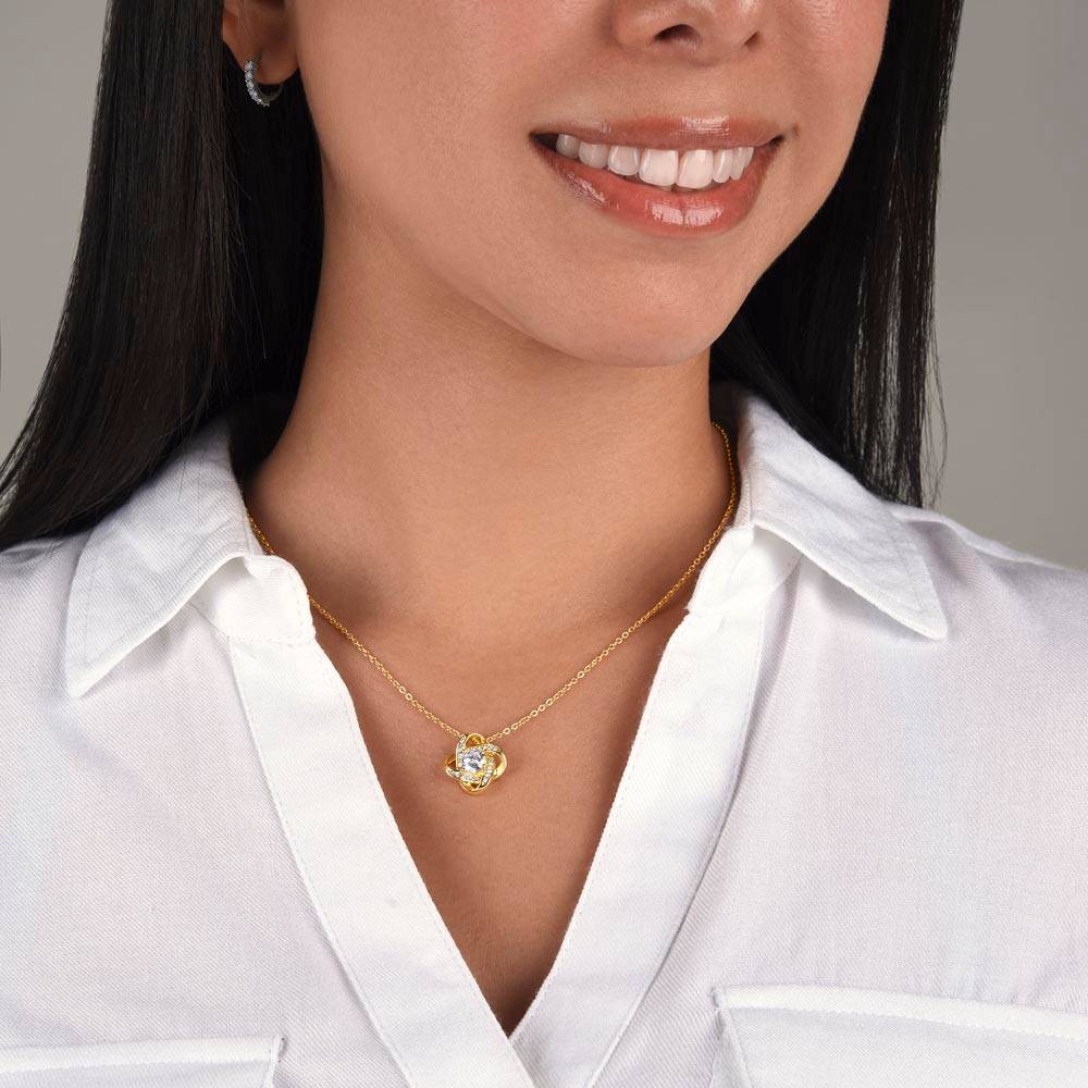 Unbiological sister / love knot necklace