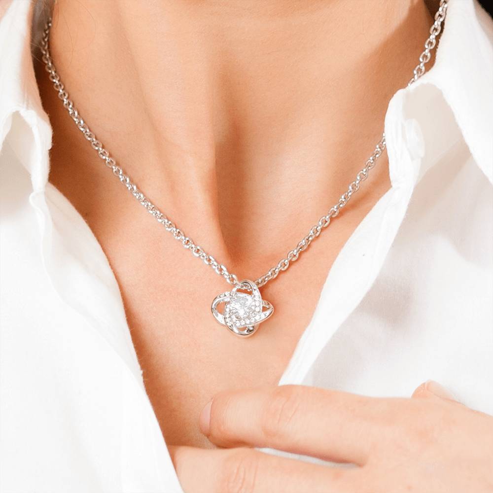 Unbiological sister / love knot necklace