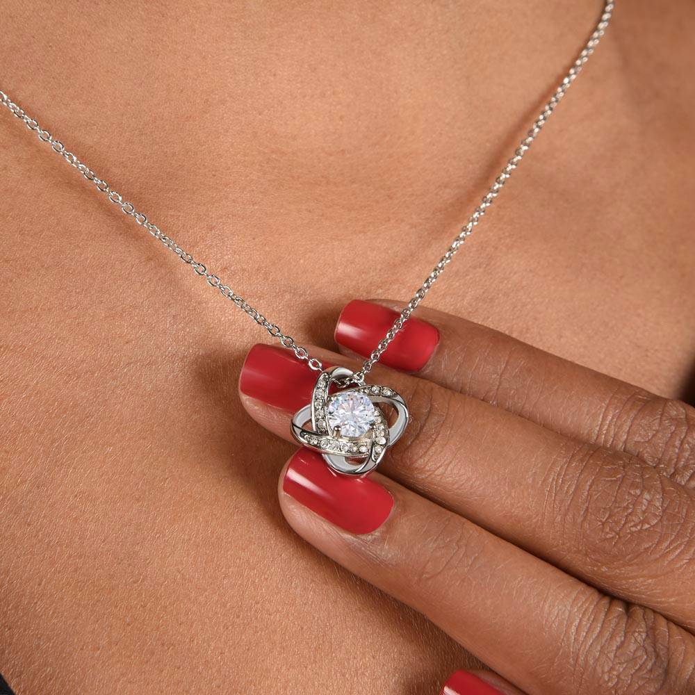 Unbiological sister / love knot necklace