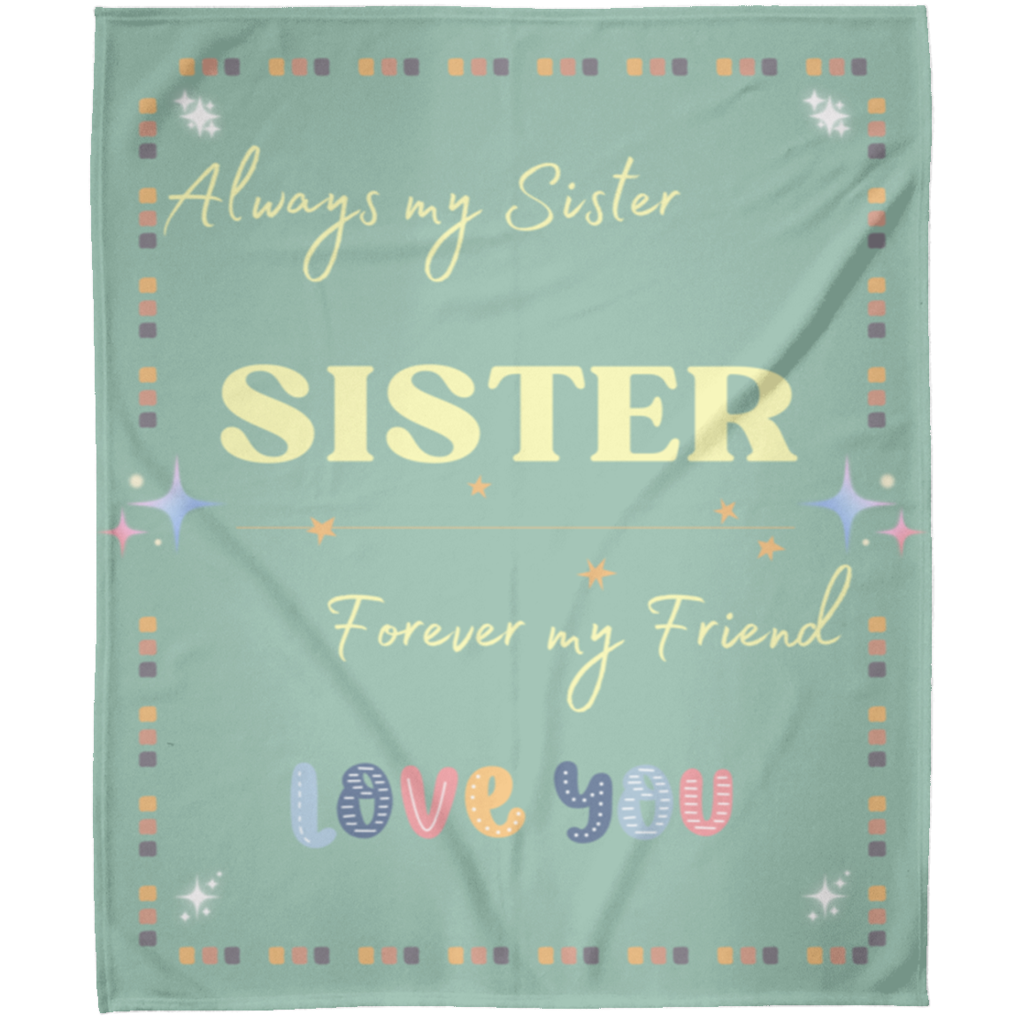 SISTER blanket 50x60" green