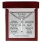 To My Dad / cubin chain cross necklace