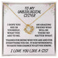 Unbiological sister / love knot necklace