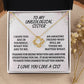 Unbiological sister / love knot necklace