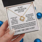 Unbiological sister / love knot necklace